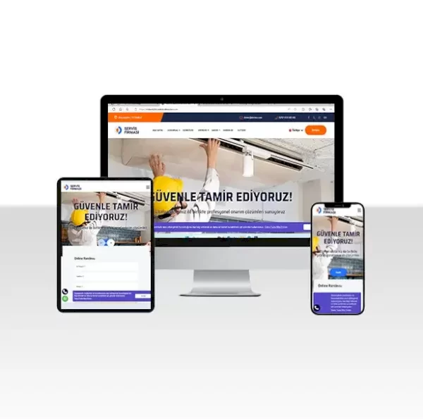 Tamir Servis Web Sitesi Paketi